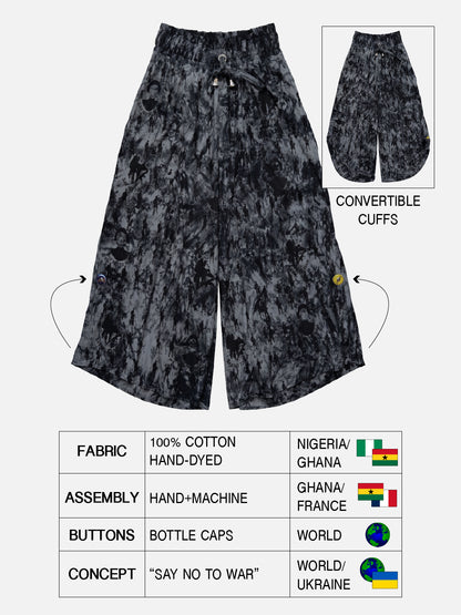 "SAY NO TO WAR" Wide-Cut Trousers