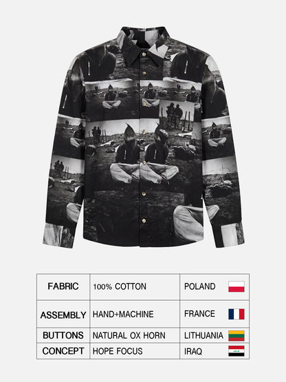HOPE FOCUS Button-Up Shirt