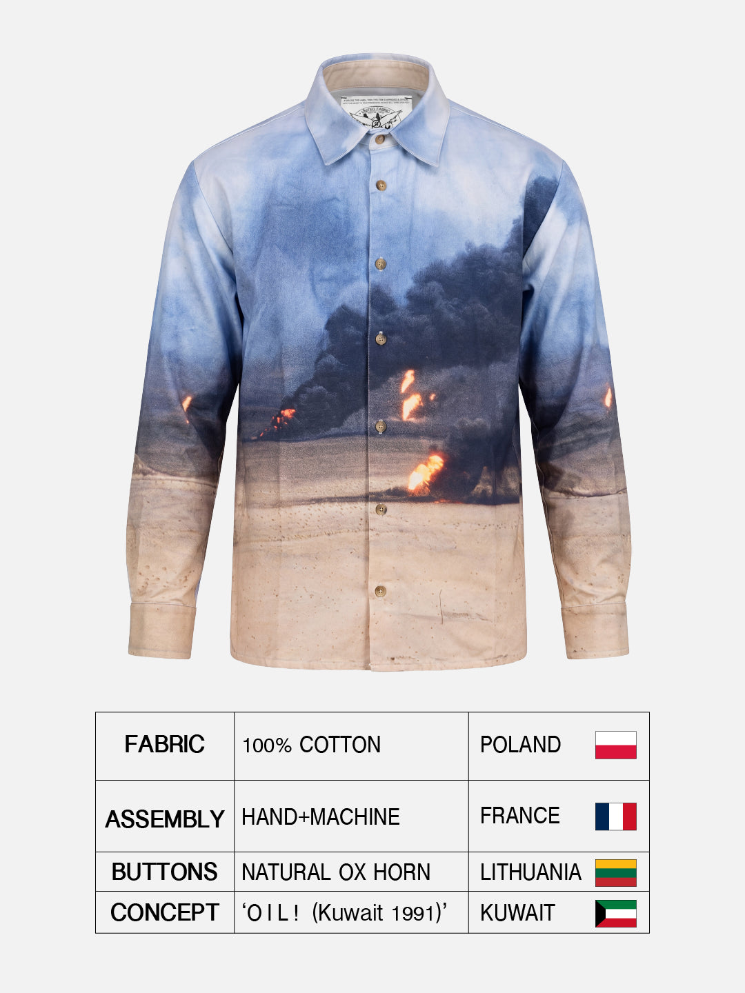 'O I L ! (Kuwait 1991)' Button-Up Shirt