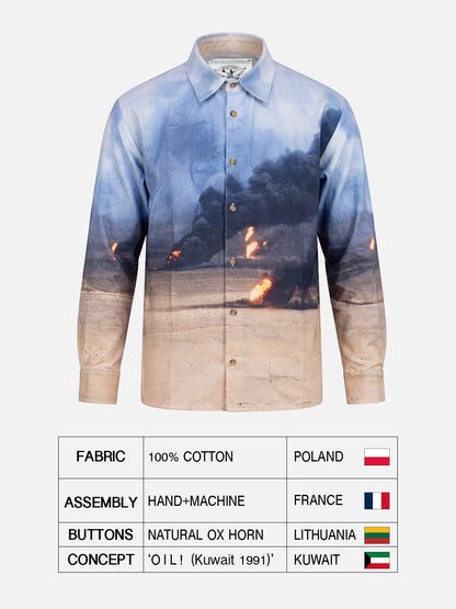 'O I L ! (Kuwait 1991)' Button-Up Shirt