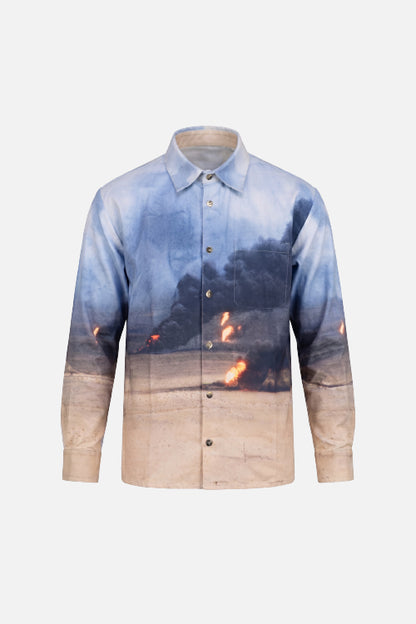 'O I L ! (Kuwait 1991)' Button-Up Shirt