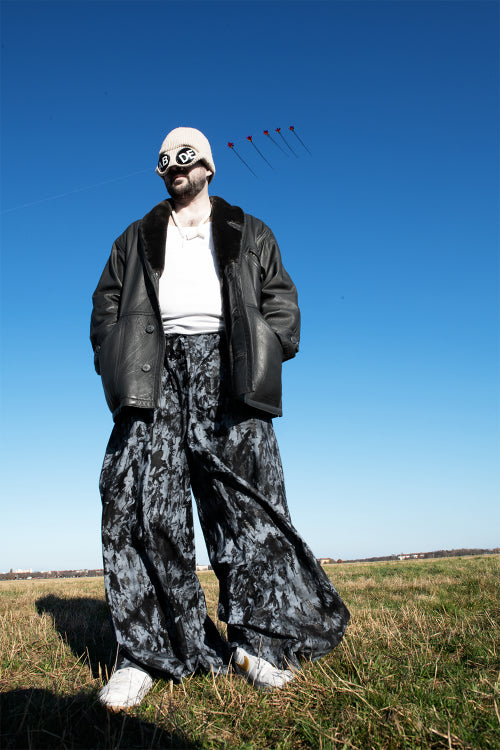 "SAY NO TO WAR" Wide-Cut Trousers