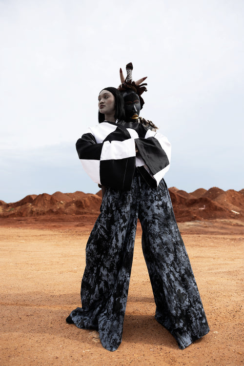 "SAY NO TO WAR" Wide-Cut Trousers
