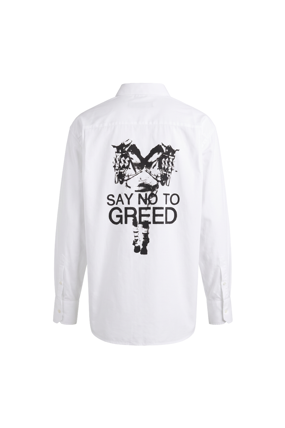 "SAY NO TO GREED" BUTTON SHIRT