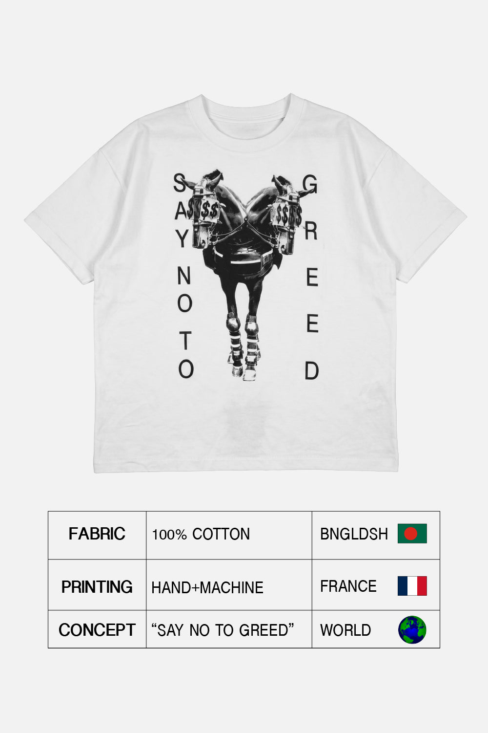 "SAY NO TO GREED" T-SHIRT
